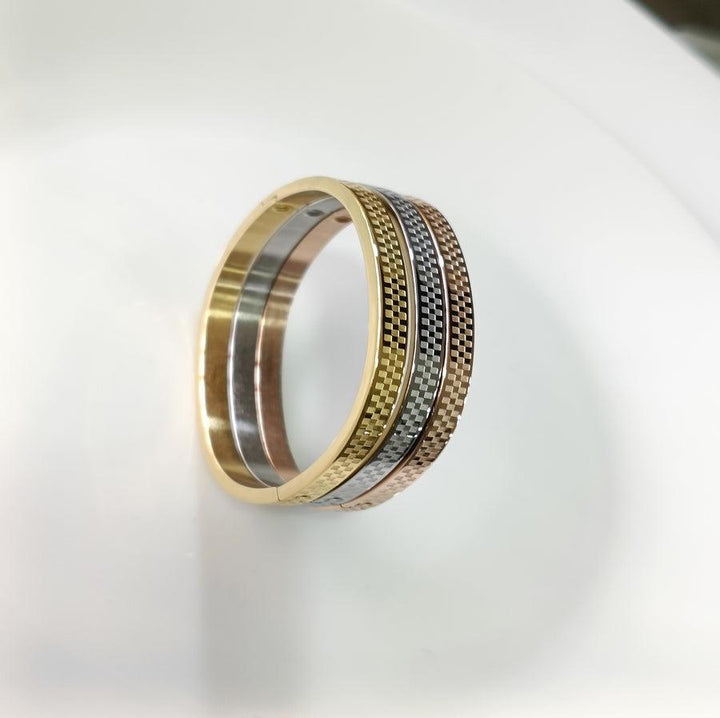 Set of Three Stainless Steel Unisex Kada- STKD 4172 - Trendisia