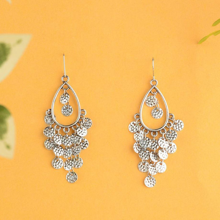 Silver / Gold Plated Tear Drop Shaped With Hanging Charms Drop Earring- AER 1432 - Trendisia