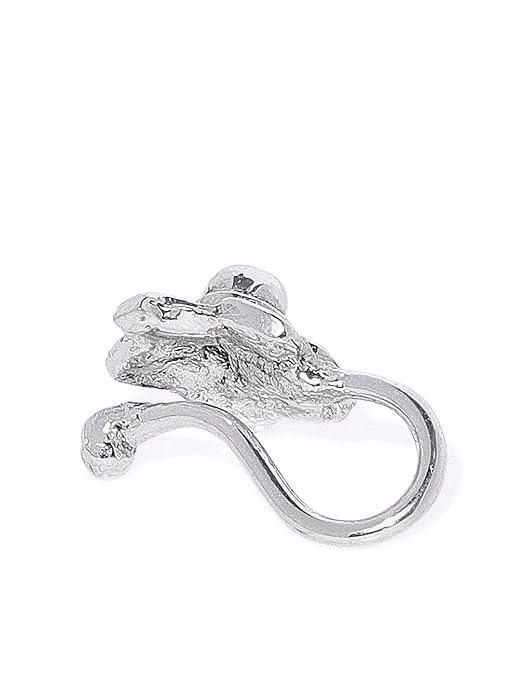 Silver Plated Floral Shape Nose Pin - Trendisia