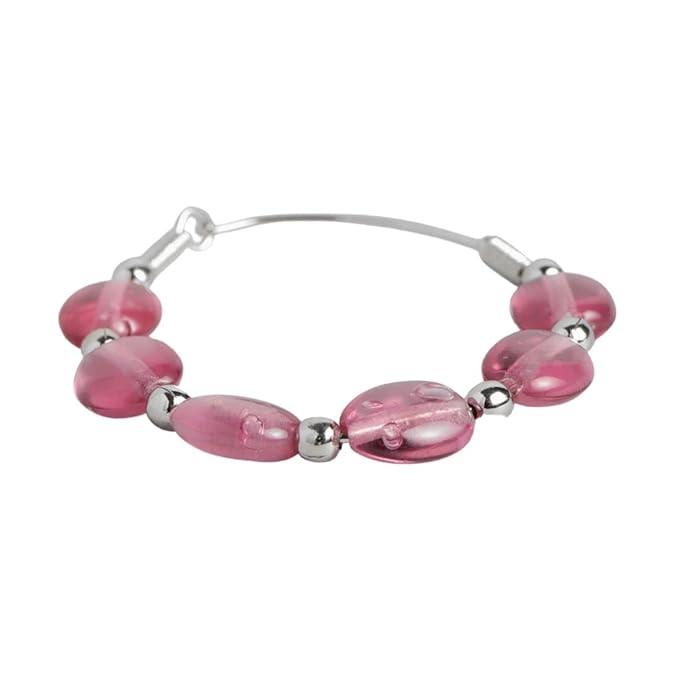 Silver plated Pink Hoops - Trendisia