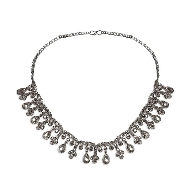 Silver-Plated Stone Studded Jewellery Set - Trendisia