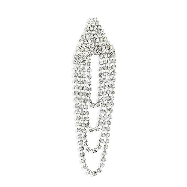 Silver-Toned Contemporary Drop Earrings - Trendisia
