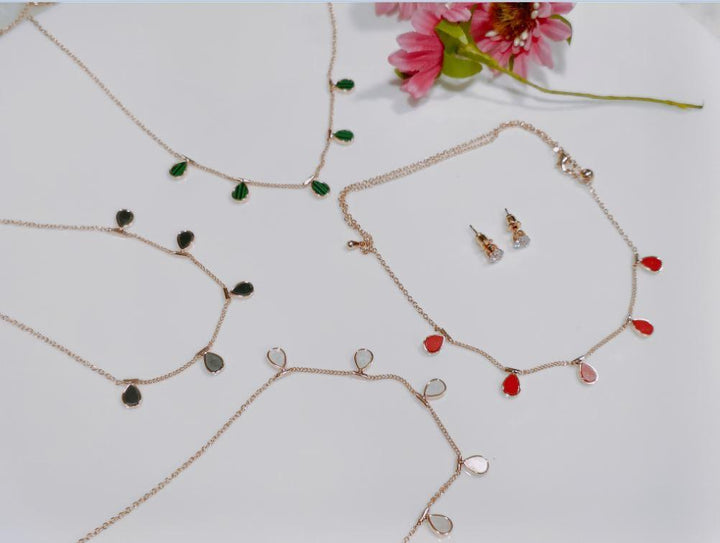 Silver/Gold/Rose Gold Plated Choker Necklace- NK 2449 - Trendisia