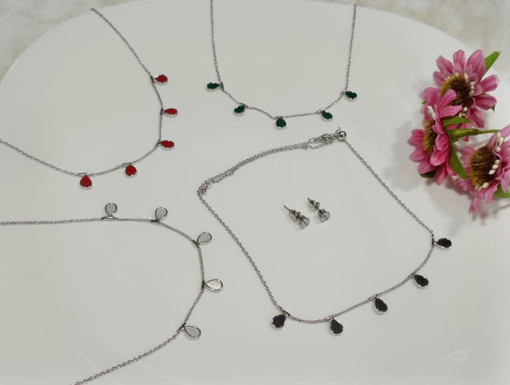 Silver/Gold/Rose Gold Plated Choker Necklace- NK 2449 - Trendisia
