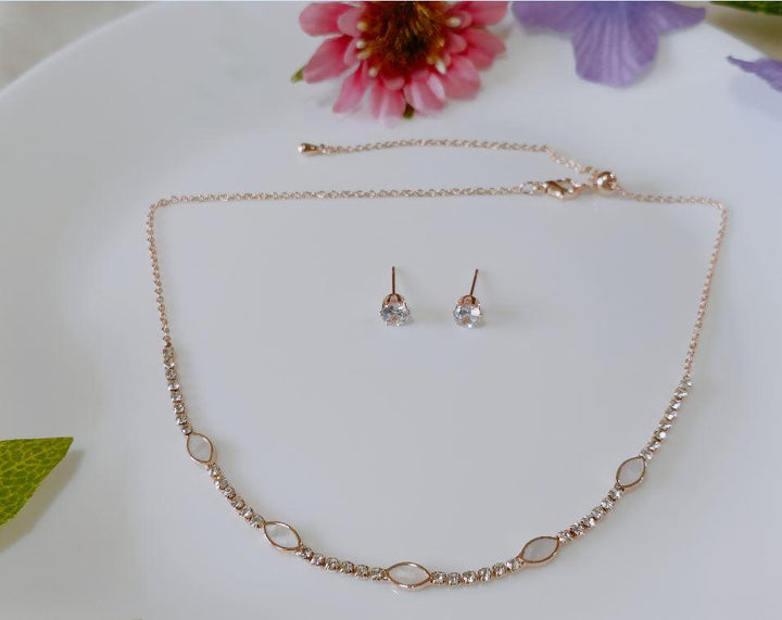 Silver/Gold/Rose Gold Plated Choker Necklace- NK 2460 - Trendisia