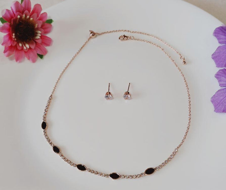 Silver/Gold/Rose Gold Plated Choker Necklace- NK 2460 - Trendisia