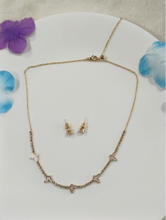 Silver/Gold/Rose Gold Plated Choker Necklace- NK 2462 - Trendisia