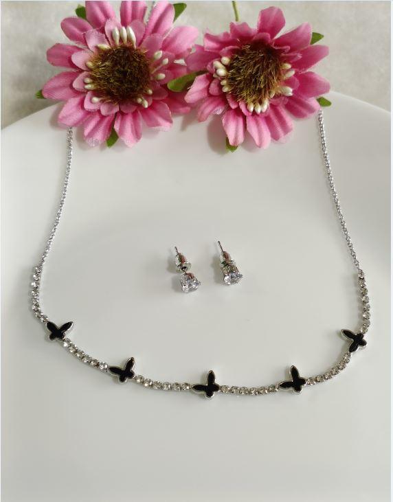 Silver/Gold/Rose Gold Plated Choker Necklace- NK 2462 - Trendisia