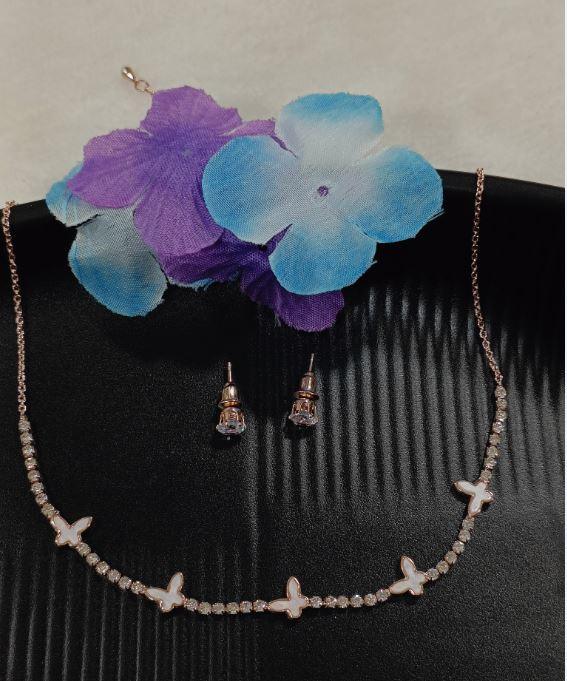 Silver/Gold/Rose Gold Plated Choker Necklace- NK 2462 - Trendisia
