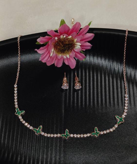 Silver/Gold/Rose Gold Plated Choker Necklace- NK 2462 - Trendisia