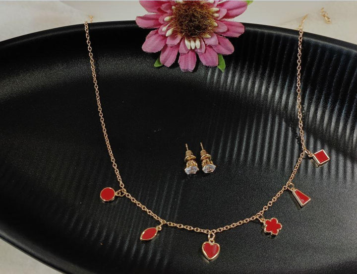 Silver/Gold/Rose Gold Plated Choker Necklace- NK 2463 - Trendisia