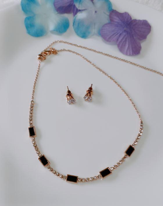 Silver/Gold/Rose Gold Plated Choker Necklace- NK 2464 - Trendisia