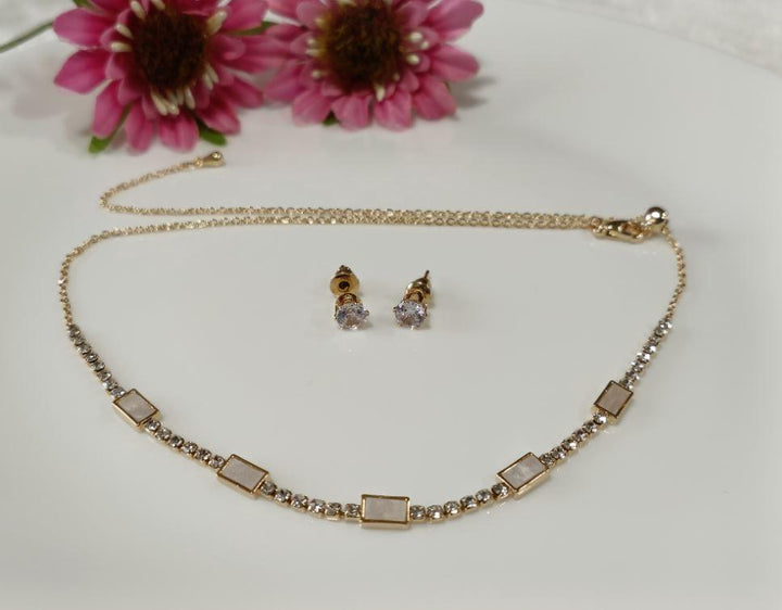 Silver/Gold/Rose Gold Plated Choker Necklace- NK 2464 - Trendisia