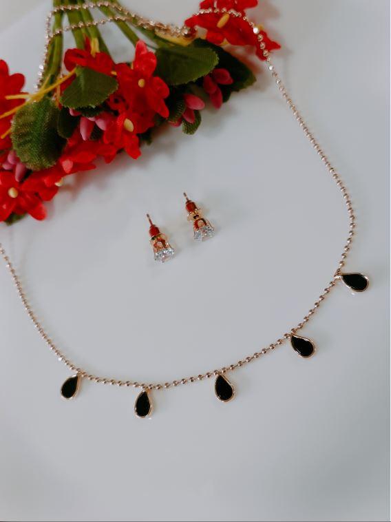 Silver/Gold/Rose Gold Plated Choker Necklace- NK 2465 - Trendisia