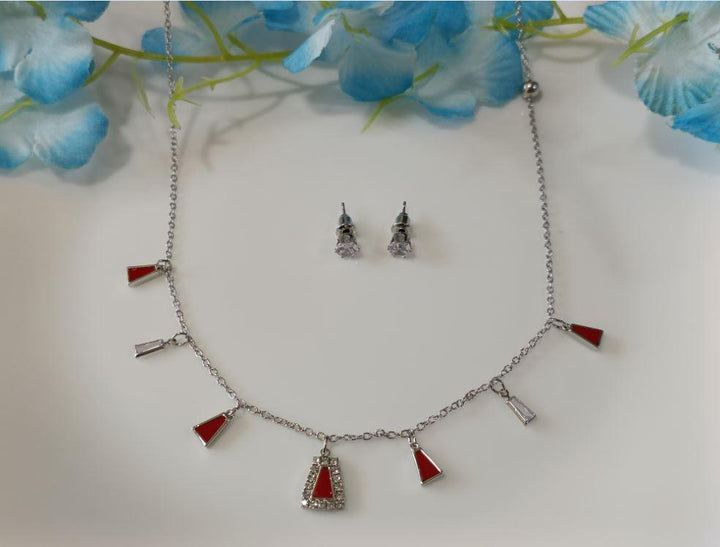 Silver/Gold/Rose Gold Plated Choker Necklace- NK 2466 - Trendisia