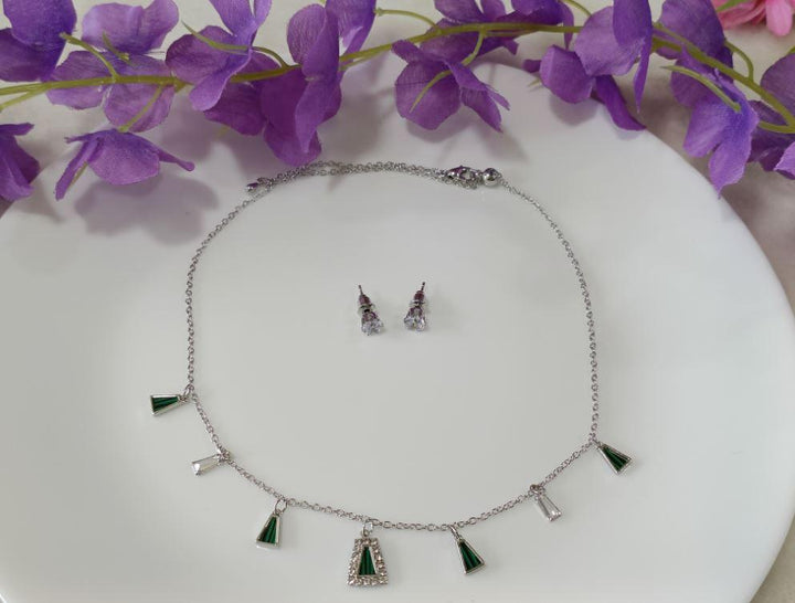 Silver/Gold/Rose Gold Plated Choker Necklace- NK 2466 - Trendisia