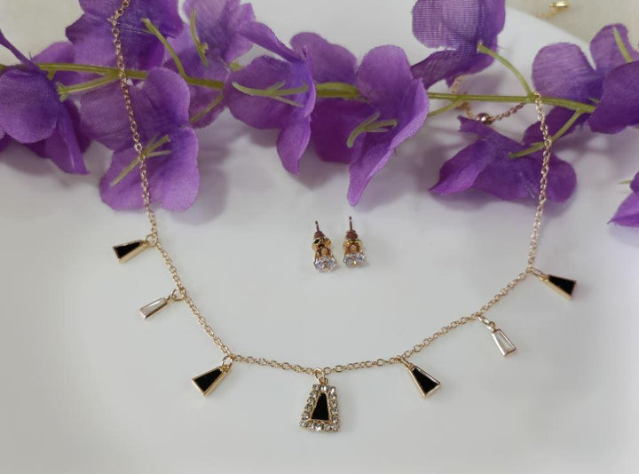 Silver/Gold/Rose Gold Plated Choker Necklace- NK 2466 - Trendisia