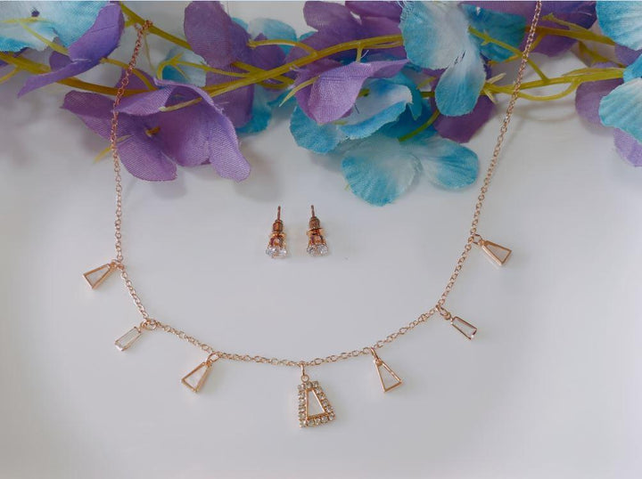 Silver/Gold/Rose Gold Plated Choker Necklace- NK 2466 - Trendisia