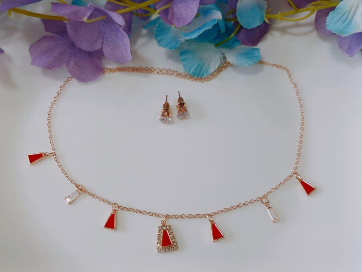 Silver/Gold/Rose Gold Plated Choker Necklace- NK 2466 - Trendisia