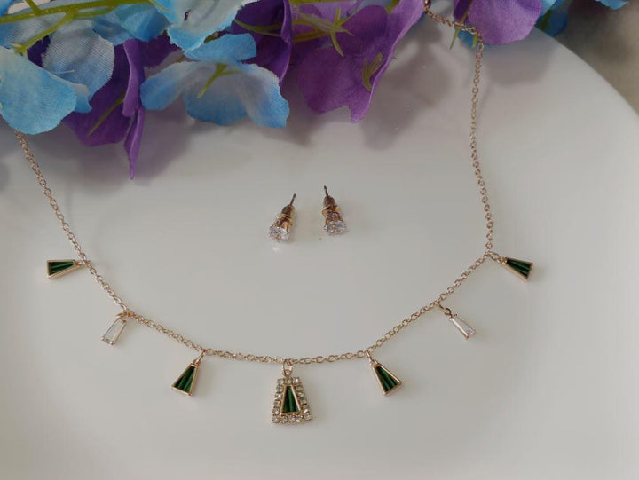 Silver/Gold/Rose Gold Plated Choker Necklace- NK 2466 - Trendisia