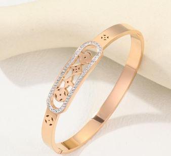 Stainless Steel Gold/Rosegold Plated Clover Kada- STKD 4894 - Trendisia