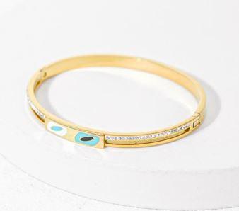 Stainless Steel Gold/Rosegold Plated Enamel Kada- STKD 4901 - Trendisia