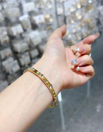 Stainless Steel Gold/Rosegold Plated Tear Drop Kada- STKD 4900 - Trendisia