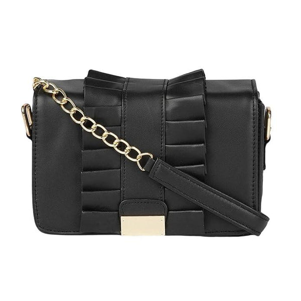 stylish trendy Black Solid Sling Bag - Trendisia