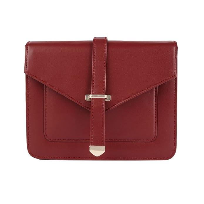 stylish trendy Maroon Solid Sling Bag - Trendisia