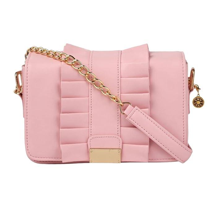 stylish trendy Pink Solid Sling Bag - Trendisia