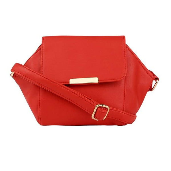 stylish trendy Red Solid Sling Bag - Trendisia