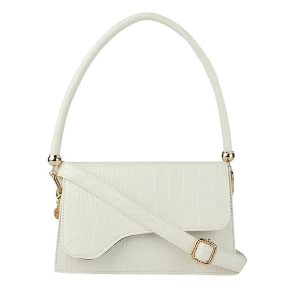 stylish trendy White Textured Solid Sling Bag - Trendisia