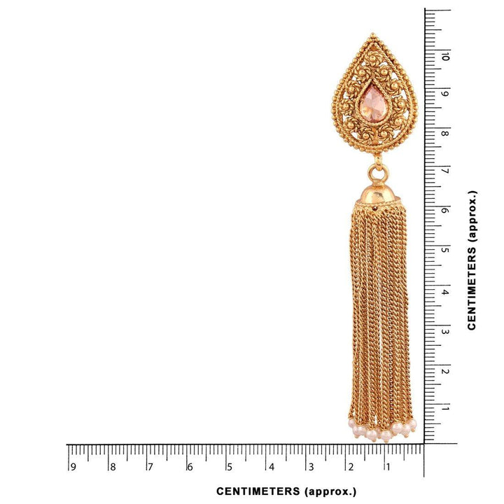 Traditional Antique Gold Chand Bali Dangle Earrings for Women - Trendisia