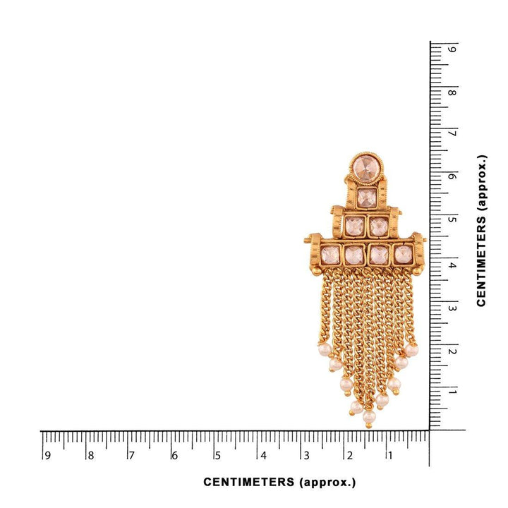 Traditional Antique Gold Chand Bali Dangle Earrings for Women - Trendisia
