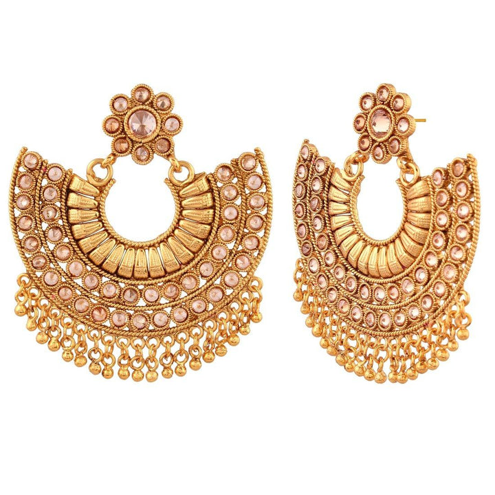 Traditional Antique Gold Chand Bali Dangle Earrings for Women - Trendisia
