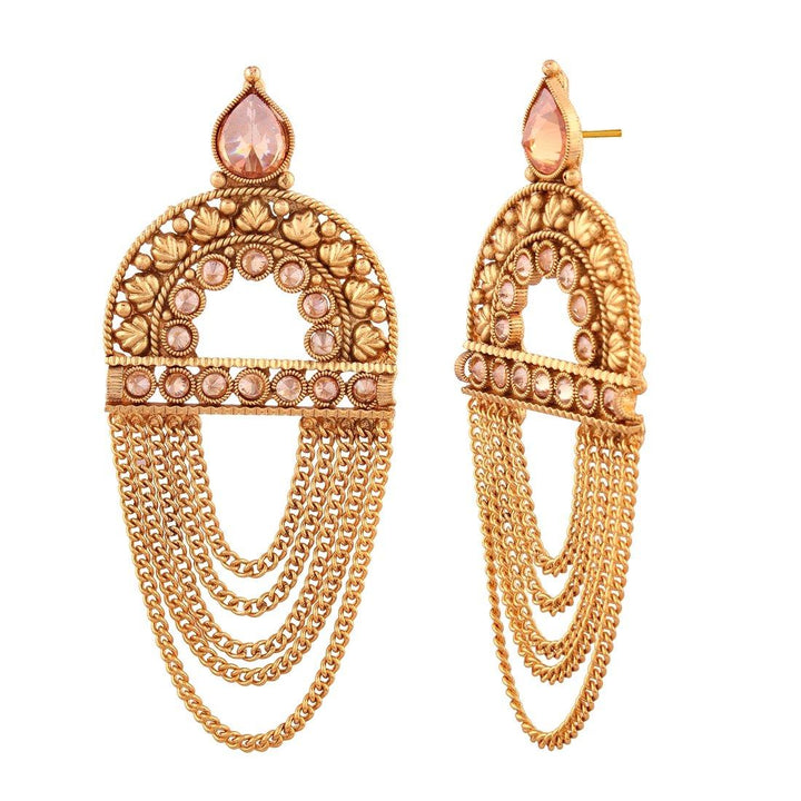 Traditional Antique Gold Chand Bali Dangle Earrings for Women - Trendisia