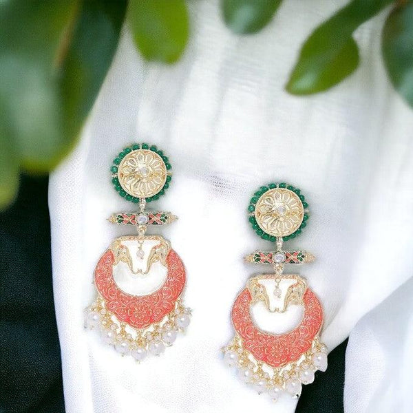 traditional Gold plated Dangle Earring - Trendisia