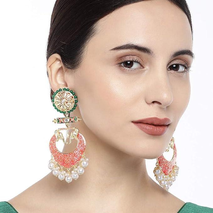 traditional Gold plated Dangle Earring - Trendisia