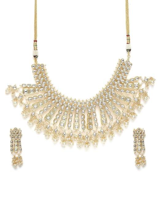 Traditional Kundan Bridal Necklace Set - Trendisia