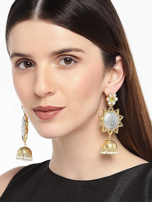 Trendisia Dual Tone German Silver Sunshine Dangle Earring - Trendisia