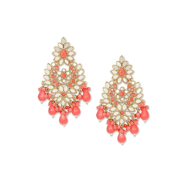 Gold Plated Mirror Chandbalis Earrings - Trendisia