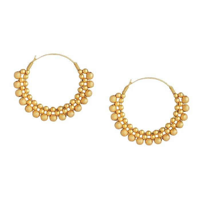Trendisia Matt Gold-plated Hoop Earrings for women and girls - Trendisia