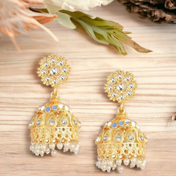 Trendisia stylish fancy Gold-Toned Dome Shaped Jhumkas for women and girls - Trendisia