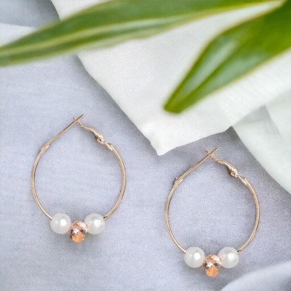 Trendisia stylish fancy Rose Gold-Plated Hoop Earrings for women and girls - Trendisia