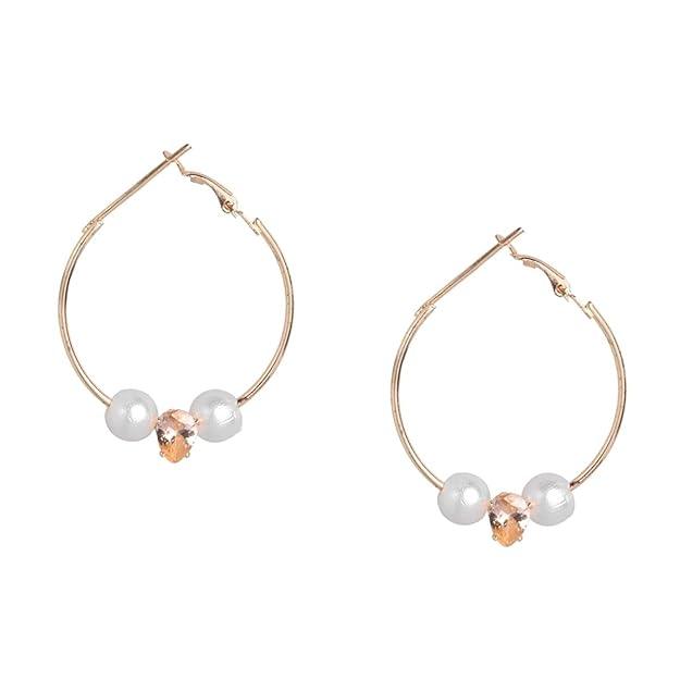 Trendisia stylish fancy Rose Gold-Plated Hoop Earrings for women and girls - Trendisia