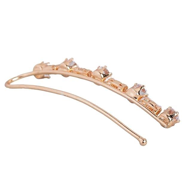 Trendisia Women Plated AD Studded Handcrafted Ear Rose Gold Chains For Women - Trendisia