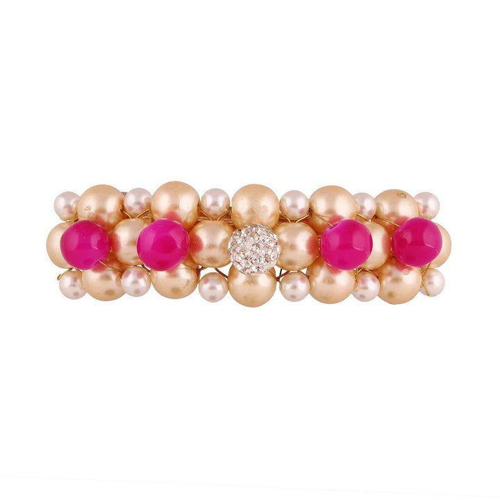 White & Pink Pearls Clip/Barrette - Trendisia