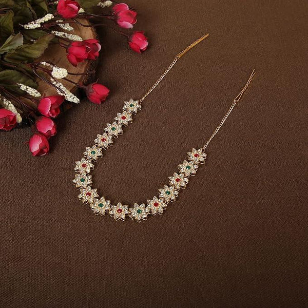 Women Gold-Plated Handcrafted Pearls Studded Matha Patti - Trendisia
