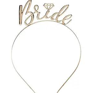 Women Gold-Toned Embellished Bridal Hairband - Trendisia