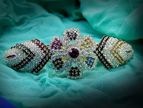 Women Multicoloured Embellished French Barrette - Trendisia